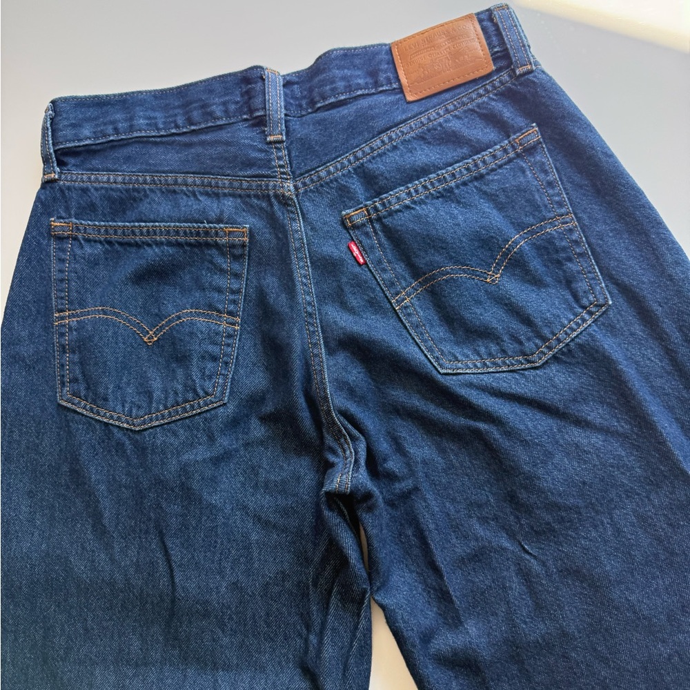 Levi’s Premium Baggy Dad Wide Leg Jeans - Dark Wash Sz 29 - Picture 15 of 16